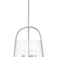 Z-Lite Archis 18" 5-Light Brushed Nickel Steel and Clear Glass Shade Pendant Light
