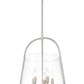 Z-Lite Archis 18" 5-Light Brushed Nickel Steel and Clear Glass Shade Pendant Light