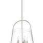 Z-Lite Archis 18" 5-Light Brushed Nickel Steel and Clear Glass Shade Pendant Light