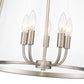 Z-Lite Archis 18" 5-Light Brushed Nickel Steel and Clear Glass Shade Pendant Light