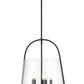 Z-Lite Archis 18" 5-Light Matte Black Steel and Clear Glass Shade Pendant Light