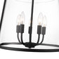 Z-Lite Archis 18" 5-Light Matte Black Steel and Clear Glass Shade Pendant Light