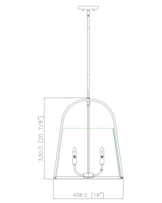 Z-Lite Archis 18" 5-Light Matte Black Steel and Clear Glass Shade Pendant Light