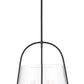Z-Lite Archis 18" 5-Light Matte Black Steel and Clear Glass Shade Pendant Light