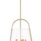 Z-Lite Archis 18" 5-Light Modern Gold Steel and Clear Glass Shade Pendant Light
