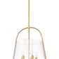 Z-Lite Archis 18" 5-Light Modern Gold Steel and Clear Glass Shade Pendant Light