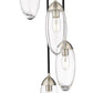 Z-Lite Arden 12" 5-Light Brushed Nickel Steel Clear Glass Shade Chandelier