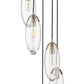 Z-Lite Arden 12" 5-Light Brushed Nickel Steel Clear Glass Shade Chandelier