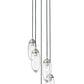 Z-Lite Arden 12" 5-Light Brushed Nickel Steel Clear Glass Shade Chandelier