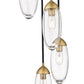 Z-Lite Arden 12" 5-Light Rubbed Brass Steel Clear Glass Shade Chandelier