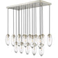 Z-Lite Arden 18" 17-Light Brushed Nickel Clear Glass Shade Linear Chandelier