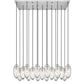 Z-Lite Arden 18" 17-Light Brushed Nickel Clear Glass Shade Linear Chandelier