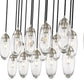Z-Lite Arden 18" 17-Light Brushed Nickel Clear Glass Shade Linear Chandelier