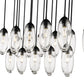 Z-Lite Arden 18" 17-Light Matte Black Clear Glass Shade Linear Chandelier