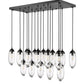 Z-Lite Arden 18" 17-Light Matte Black Clear Glass Shade Linear Chandelier