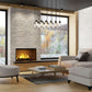 Z-Lite Arden 18" 17-Light Matte Black Clear Glass Shade Linear Chandelier