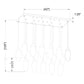 Z-Lite Arden 18" 17-Light Rubbed Brass Clear Glass Shade Linear Chandelier