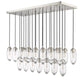 Z-Lite Arden 18" 23-Light Brushed Nickel Clear Glass Shade Linear Chandelier