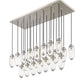 Z-Lite Arden 18" 23-Light Brushed Nickel Clear Glass Shade Linear Chandelier