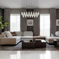 Z-Lite Arden 18" 23-Light Brushed Nickel Clear Glass Shade Linear Chandelier