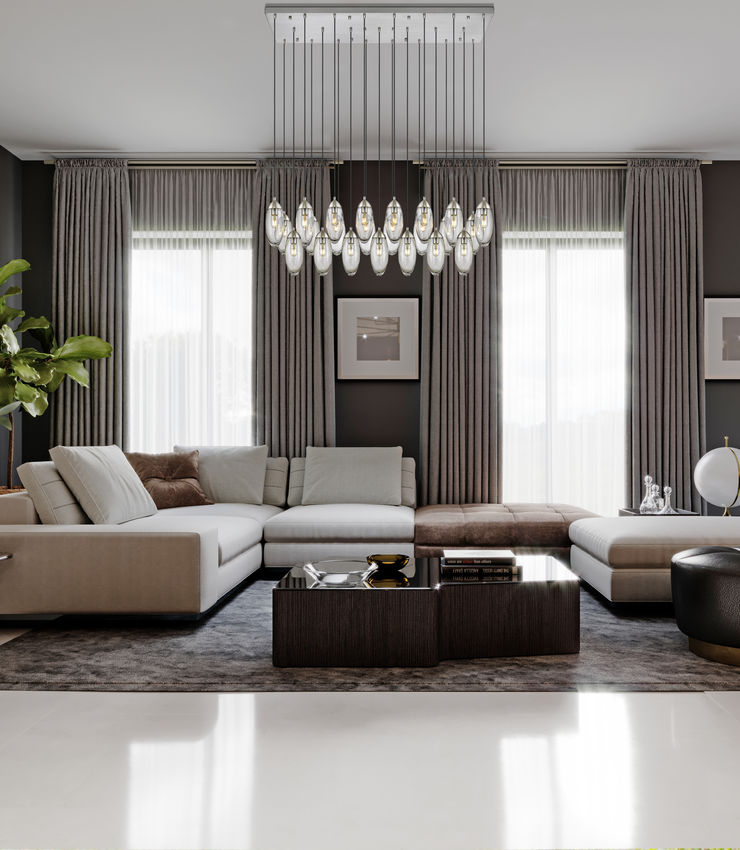 Z-Lite Arden 18" 23-Light Brushed Nickel Clear Glass Shade Linear Chandelier