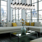 Z-Lite Arden 18" 23-Light Matte Black Clear Glass Shade Linear Chandelier