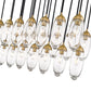 Z-Lite Arden 18" 23-Light Rubbed Brass Clear Glass Shade Linear Chandelier