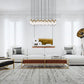 Z-Lite Arden 18" 23-Light Rubbed Brass Clear Glass Shade Linear Chandelier