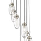 Z-Lite Arden 18" 7-Light Brushed Nickel Steel Clear Glass Shade Chandelier