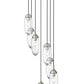 Z-Lite Arden 18" 7-Light Brushed Nickel Steel Clear Glass Shade Chandelier