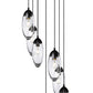 Z-Lite Arden 18" 7-Light Matte Black Steel Clear Glass Shade Chandelier