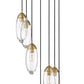 Z-Lite Arden 18" 7-Light Rubbed Brass Steel Clear Glass Shade Chandelier