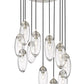 Z-Lite Arden 24" 11-Light Brushed Nickel Clear Glass Shade Chandelier