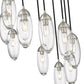 Z-Lite Arden 24" 11-Light Brushed Nickel Clear Glass Shade Chandelier