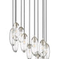 Z-Lite Arden 24" 11-Light Brushed Nickel Clear Glass Shade Chandelier