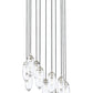 Z-Lite Arden 24" 11-Light Brushed Nickel Clear Glass Shade Chandelier