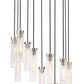 Z-Lite Arden 24" 11-Light Brushed Nickel Steel Clear Glass Shade Chandelier