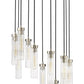 Z-Lite Arden 24" 11-Light Brushed Nickel Steel Clear Glass Shade Chandelier