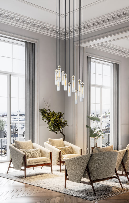 Z-Lite Arden 24" 11-Light Brushed Nickel Steel Clear Glass Shade Chandelier