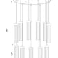 Z-Lite Arden 24" 11-Light Brushed Nickel Steel Clear Glass Shade Chandelier