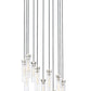 Z-Lite Arden 24" 11-Light Brushed Nickel Steel Clear Glass Shade Chandelier