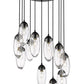 Z-Lite Arden 24" 11-Light Matte Black Clear Glass Shade Chandelier