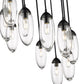 Z-Lite Arden 24" 11-Light Matte Black Clear Glass Shade Chandelier