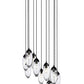 Z-Lite Arden 24" 11-Light Matte Black Clear Glass Shade Chandelier