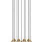 Z-Lite Arden 24" 11-Light Rubbed Brass Clear Glass Shade Chandelier