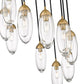 Z-Lite Arden 24" 11-Light Rubbed Brass Clear Glass Shade Chandelier