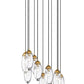 Z-Lite Arden 24" 11-Light Rubbed Brass Clear Glass Shade Chandelier