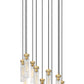 Z-Lite Arden 24" 11-Light Rubbed Brass Steel Clear Glass Shade Chandelier