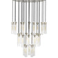 Z-Lite Arden 36" 27-Light Brushed Nickel Steel Clear Glass Shade Chandelier