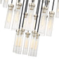 Z-Lite Arden 36" 27-Light Brushed Nickel Steel Clear Glass Shade Chandelier